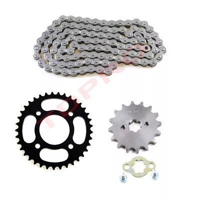 420 Chain 37T Rear Front Sprocket Dirt Bike CRF50 TTR50 PW50 XR50 SSR 110cc 125 • $38.86