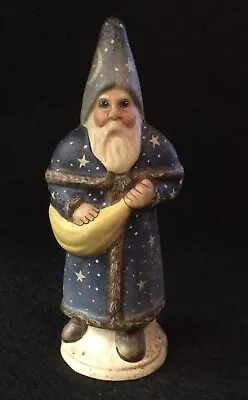 VAILLANCOURT Folk Art 1997 #576  Moon And Stars Santa  Figure Approx. 6.5  • $150