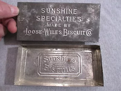 Vintage Loose-Wiles Biscuit Co Sunshine Specialties Biscuit Tin Lot B • $0.99