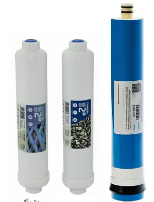 £26.90 • Buy 3 Stage Reverse Osmosis RO Unit Complete Filters Replacement With 75GPD Membrane