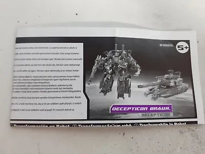 £5 • Buy Transformers Decepticon Brawl Instructions