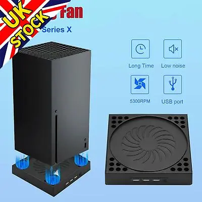 Cooling Fan Vertical Stand USB Cooler Accessories For Xbox Series X Game Console • £15.56
