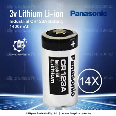 14x Panasonic 3V CR123a 1400mah CR17345 Lithium Battery CR123 DL123A EL123A 123A • $36.99
