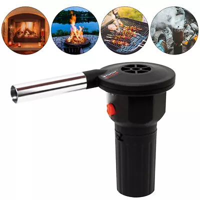 BBQ Fan Air Blower Aluminum Alloy Barbecue Air Blower For Picnic Camping Cooking • $13.89