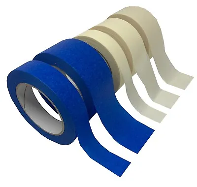 Professional Masking Tape Roll 50M 50/25/38mm Painting Automotive Auto Car Blue • £457.48