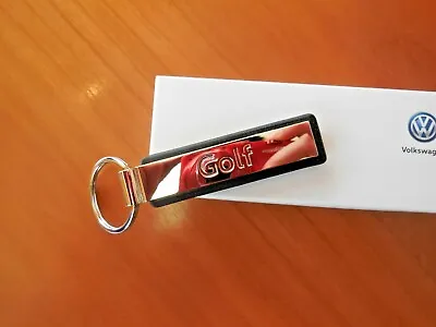 Genuine Volkswagen Keyring In Presentation Box - Golf Logo - Chrome - New - Gift • $27.15