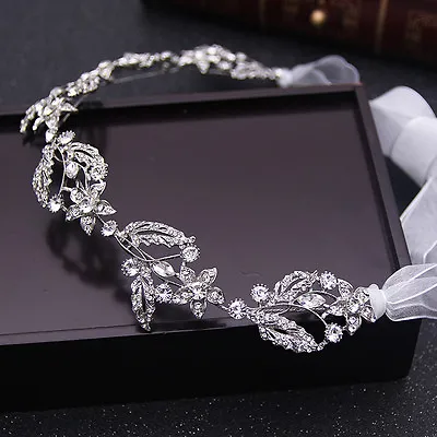 Silver Wedding Hair Vine Crystal Bridal Dress Accessories Diamante Headpiece • £10.99