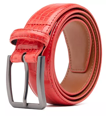 Mens Genuine Leather Belts For Men Dress Belt Many Colors • $15.99