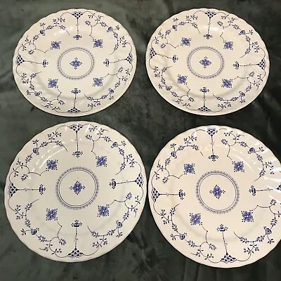 4 Myott Finlandia The Georgian Collection Blue & White Dinner Plates 10” • $80