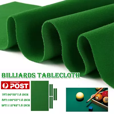 Premium Pool Table Cloth Felt Snooker Billiard Tablecloth Accessories 7/8/9ft • $42.40