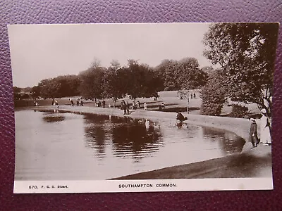 The Pond SOUTHAMPTON COMMON Hampshire *Vintage* F G O Stuart RP 1927 • £1.99