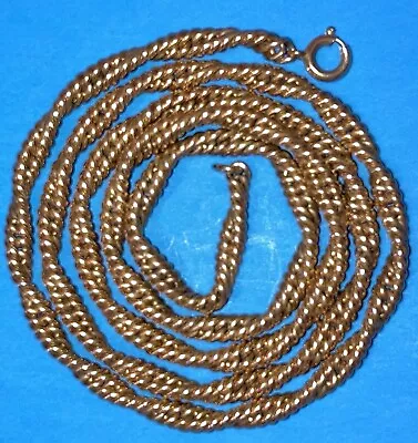 24” Vintage 30.3g Rope Chain Necklace 1/20 12k GF Gold Filled Jewelry • $55