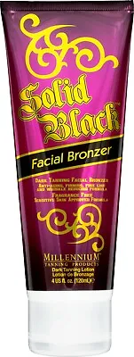 Millennium Solid Black FACIAL BRONZER Anti Aging Firming Face Tanning Lotion 4oz • $20.95