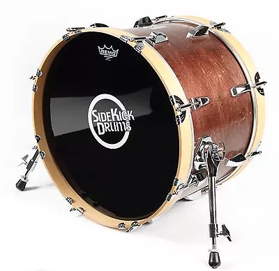 Compact Travel Bass Drum 12  X 18  Red Mahogany Finish - By Side Kick Drums • $439