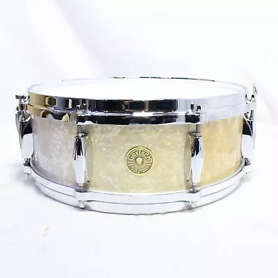 GRETSCH USA CUSTOM SERIES GRNT-0514S-8CL 60S MARINE PEARL 14x5 Used Snare Drum • $891.83