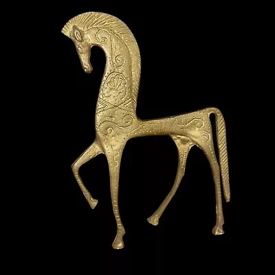 Mid Century Modern Bronze Greek Trojan Horse Figurine Avant Garde 10  Sculpture • $52