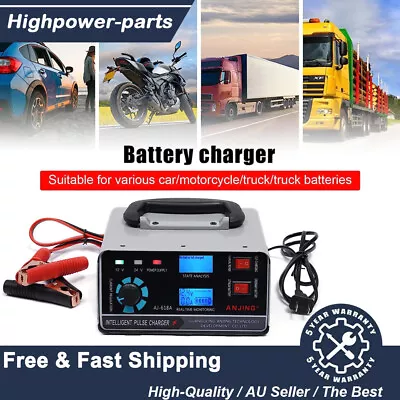 Car Battery Charger 12V/24V 400W 40A Trickle Smart Pulse Repair Truck Boat HA • $52.99