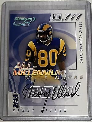 Henry Ellard Auto 2001 Quantum Leaf /100 All-millennium Marks Rams • $29.99