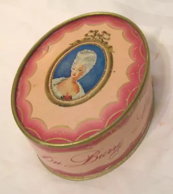 VINTAGE DU BARRY FACE POWDER RICHARD HUDNUT BOX FRENCH LADY Marie Antoinette • $19.99