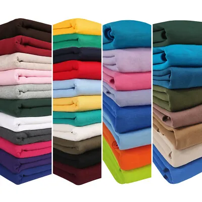 £6.49 • Buy Sweatshirt Fleece Brushed Fabric Matching Knit Rib,Hoddie School Jersey Material