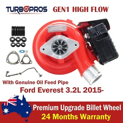 GEN1 High Flow Billet Turbo+Oil Feed Pipe For Ford Everest 3.2L 2015 Onwards • $1240