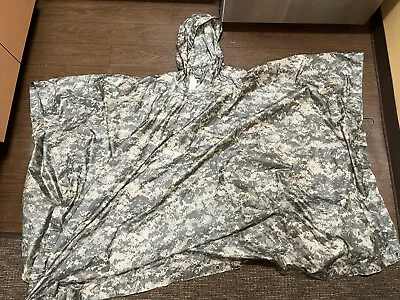 USGI US Military Army ACU Digital Camo UCP Rain Wet Weather Poncho • $130