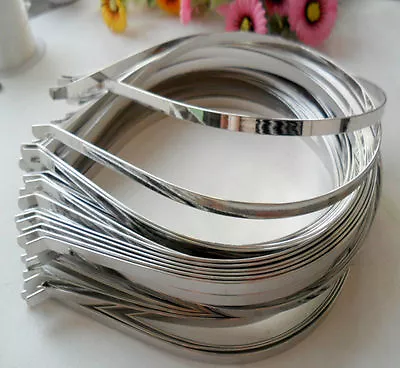 10pc Bulk Blank Metal Headbands For Craft DIY Alice Hair Band Frame Hair Hoop U • £4.99