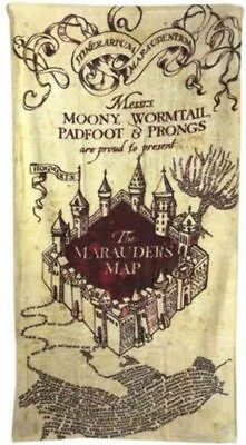 Official Harry Potter Marauders Map Large Bath Beach Towel New With Tags • £16.90