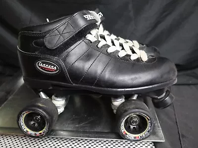 Riedell Carrera Speed Skates Sz 10 105B/#2 96a Sure Grip Wheels Roller Derby VTG • $88.99