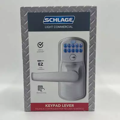 New Schlage Light Commercial Keypad Knob - Satin Chrome FE595 • $89.99