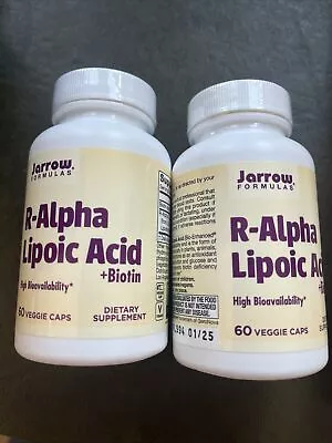 Jarrow Formulas Inc. Vegan R-Alpha Lipoic Acid With Biotin 60 Veg Caps- 2 Pack • $22