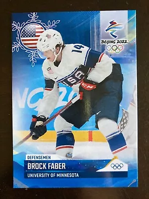 2022 BY Cards Brock Faber RC Beijing  Olympics USA Rookie Wild Rare • $29.99