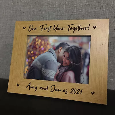 1st Anniversary Gift For Couple Personalised Photo Frame Gift For Girlfriend • £7.99