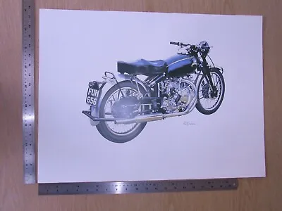 Vincent Rapide Motorbike Poster By Tony Graham FREE P&P • $18.95