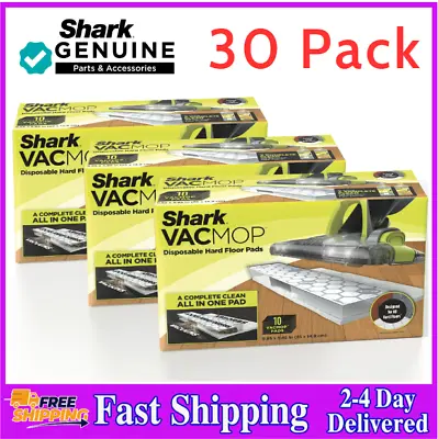 $28.55 • Buy Shark VACMOP Disposable Hard Floor Vacuum And Mop Pad Refills 30 CT - NEW