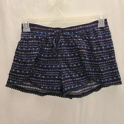 Soft Black Blue Hollister Womens Sz Sm 28  Pj Short Shorts Comfy Sleep Bottoms • £10.59