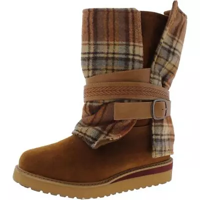 Muk Luks Womens Nikki  Brown Pull On Winter Boots Shoes 8 Wide (CDW) BHFO 5615 • $22.99