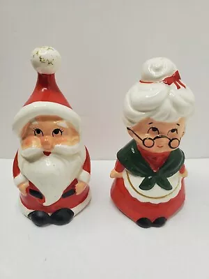 Vintage Lefton Salt And Pepper Shakers Mr And Mrs Santa Claus Porcelain • $19.95