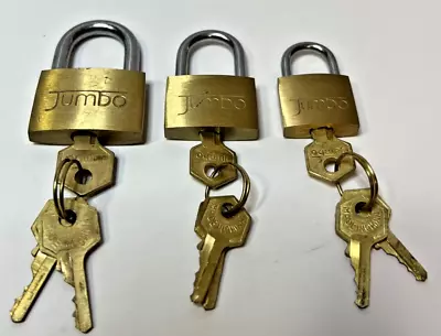 3x Small Metal Padlock Mini Brass Tiny Box Travel Locks 3 Key Ea 30/25/20mm • $6.55