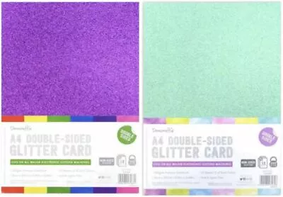 A4 Dovecraft Premium Quality Double Sided 350gsm Glitter Card Arts And Crafts • £5.99