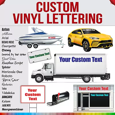 Rapid Vinyl Custom Vinyl Lettering Name Number Transfer Decal Truck Business RV • $23.99