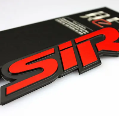 Metal 3D Red SiR Trunk Rear Fender Emblem Badge Decal Stickers JDM Sport Turbo • $9.90