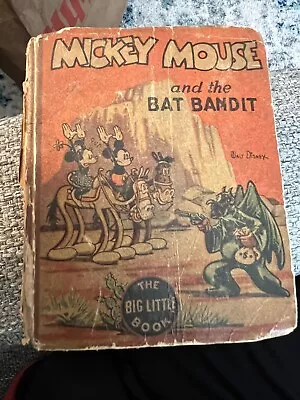 1935 Big Little Book Mickey Mouse And The Bat Bandit By Walt Disney Vintage • $2