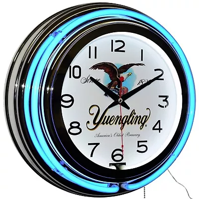 15  Yuengling * America's Oldest Brewery Since 1829 * Double Neon Clock (Blue) • $119.95