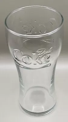 Vintage Diet Coke Pint Glass Clear Embossed Double Sided Logo 16 Fl Oz 6 1/2  • $3.79