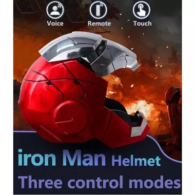 US Stock Iron Man MK5 Helmet 1:1English Voice-controlled Wearable Helmet Cosplay • $189.99