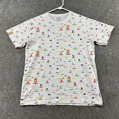 Uniqlo Shirt Mens Medium White Graphic AOP Nintendo Super Mario Print Gamer UTGP • $4.95