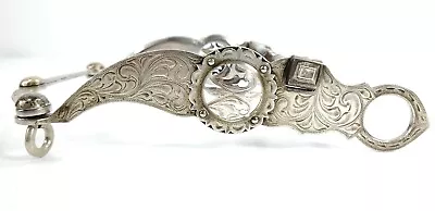 Vintage Fancy Engraved Horse Bit Silvered Metal LOT C • $325