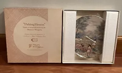 Vintage PICKING FLOWERS By DOMINIC MINGOLLA COLLECTOR PLATE In Original Box • $10