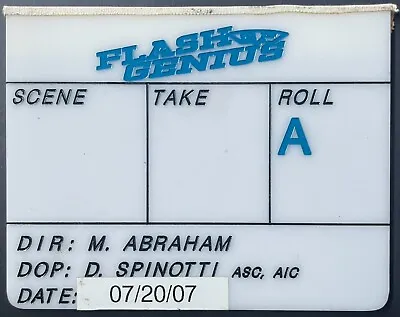 2008 Flash Of Genius Set Used Film Insert Slate Greg Kinnear Robert Kearns Movie • $20